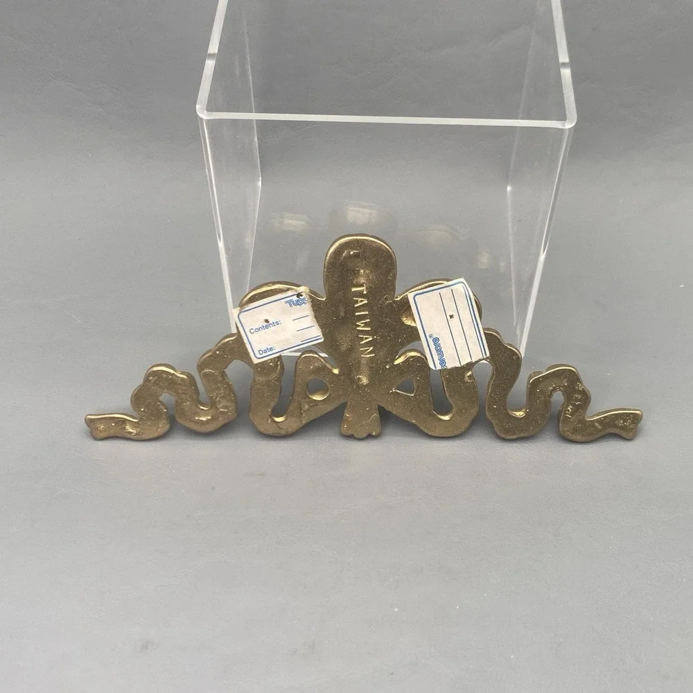 Vintage Solid Brass Bow Swag Wall Hanger